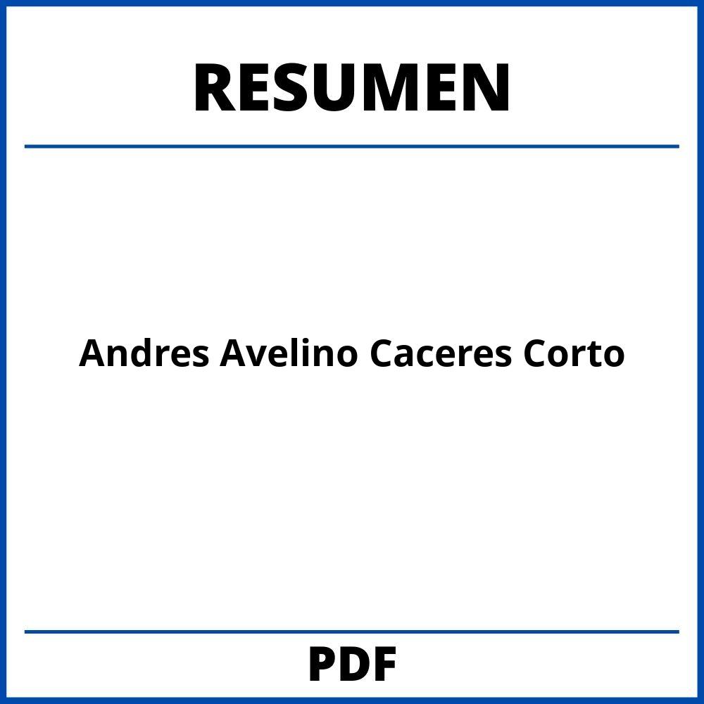 Andres Avelino Caceres Resumen Corto