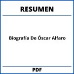 Biografía De Óscar Alfaro Resumen