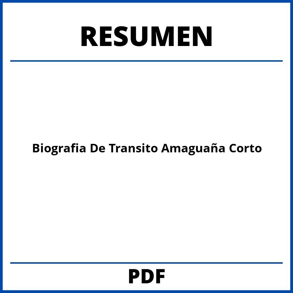 Biografia De Transito Amaguaña Resumen Corto