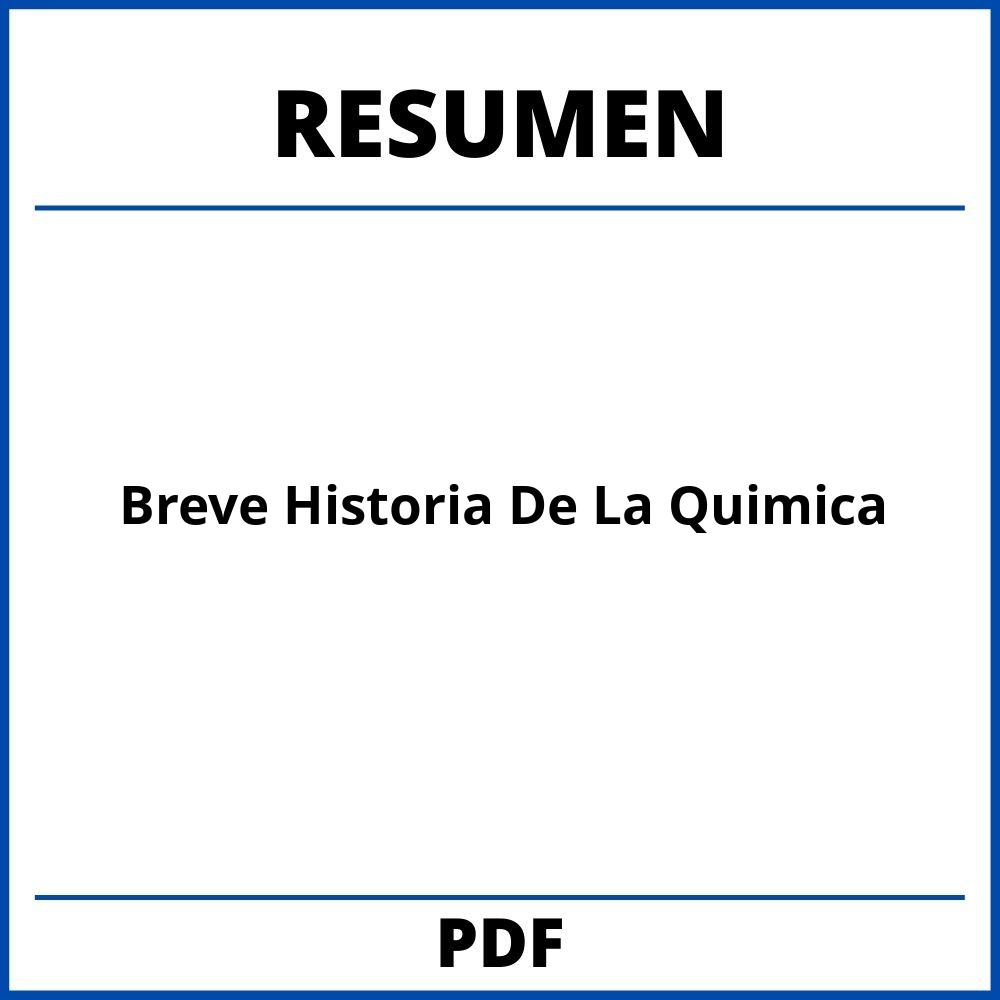 Breve Historia De La Quimica Resumen