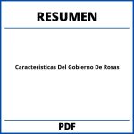 Caracteristicas Del Gobierno De Rosas Resumen