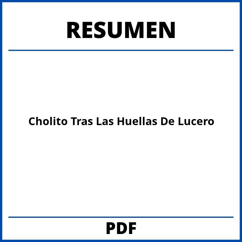 Cholito Tras Las Huellas De Lucero Resumen