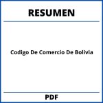 Resumen Codigo De Comercio De Bolivia