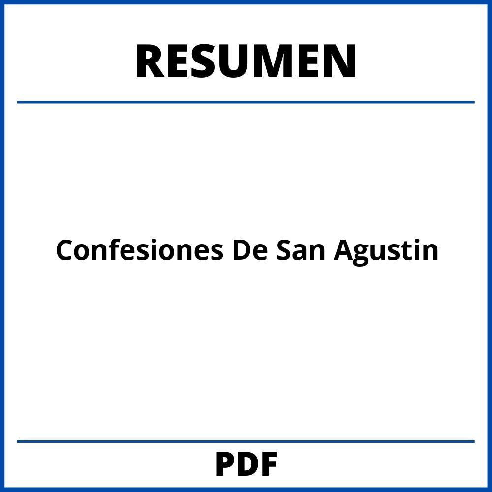 Confesiones De San Agustin Resumen Por Capitulos