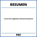 Curso De Lingüística General Saussure Resumen