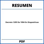 Decreto 1295 De 1994 Resumen En Diapositivas