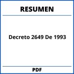 Decreto 2649 De 1993 Resumen