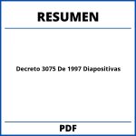 Decreto 3075 De 1997 Resumen Diapositivas