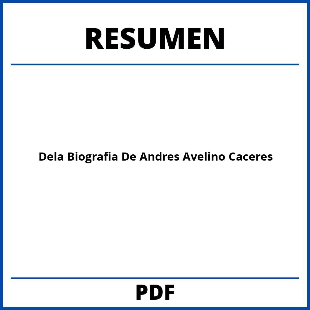 Resumen Dela Biografia De Andres Avelino Caceres