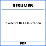 Dialectica De La Ilustracion Resumen