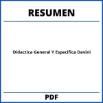 Didactica General Y Especifica Davini Resumen