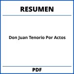 Don Juan Tenorio Resumen Por Actos