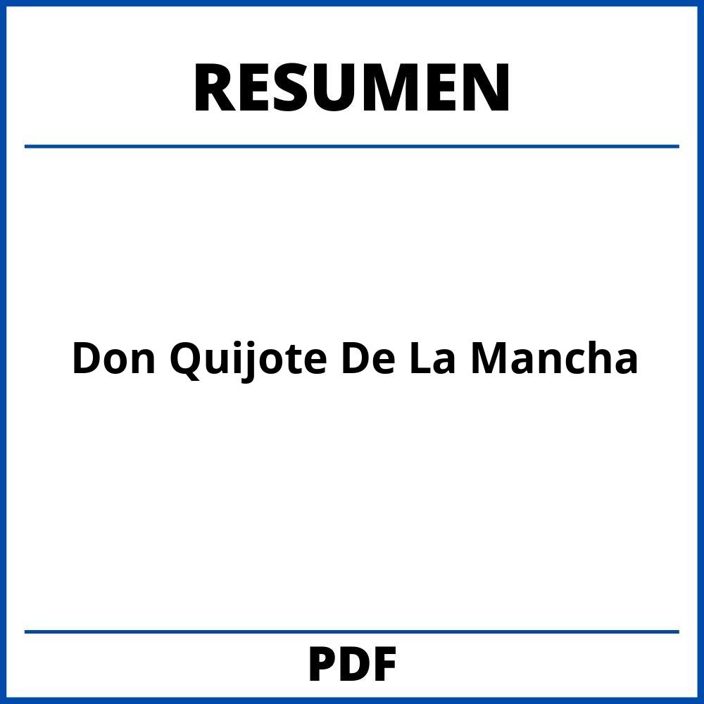 Don Quijote De La Mancha Resumen Pdf