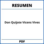 Resumen Don Quijote Vicens Vives