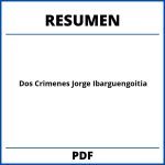 Dos Crimenes Jorge Ibarguengoitia Resumen Por Capitulos