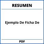 Ejemplo De Ficha De Resumen
