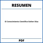 El Conocimiento Científico Esther Díaz Resumen