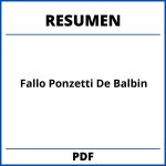Resumen Fallo Ponzetti De Balbin
