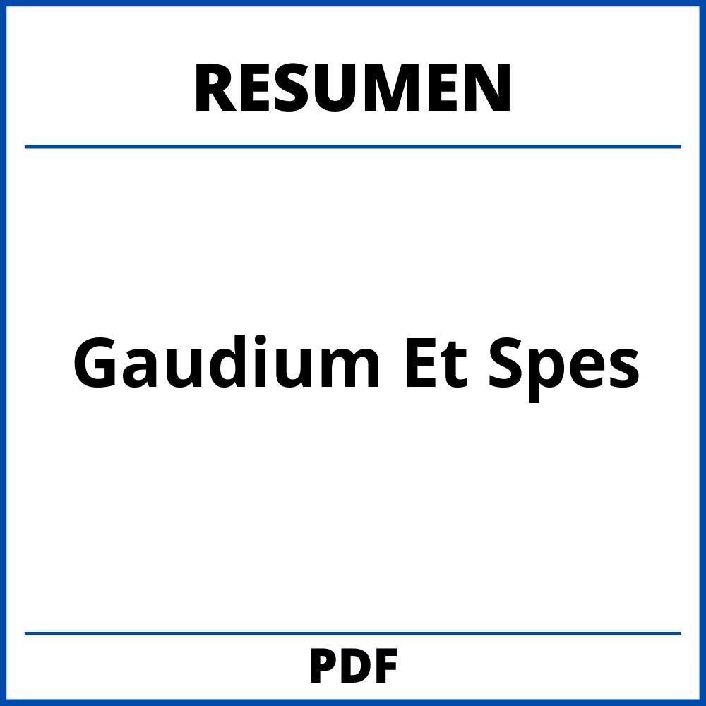Gaudium Et Spes Resumen Por Capitulos