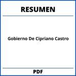 Resumen Del Gobierno De Cipriano Castro