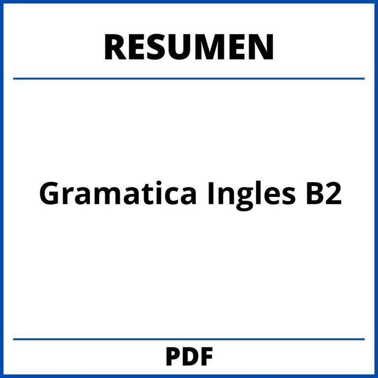 Resumen Gramatica Ingles 2 Bachillerato Pdf