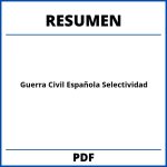 Guerra Civil Española Resumen Selectividad