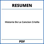 Historia De La Cancion Criolla Resumen