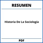 Historia De La Sociología Resumen