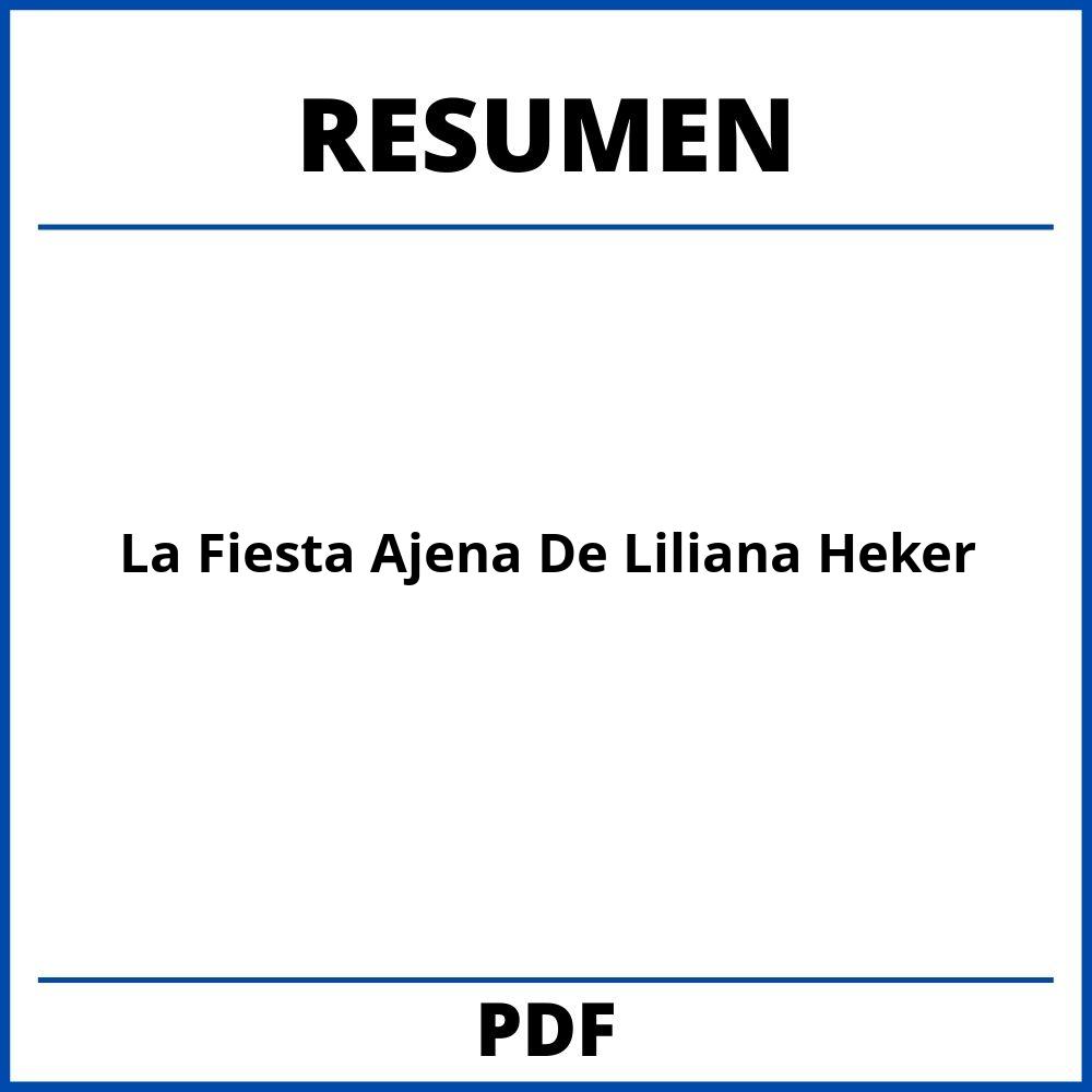 La Fiesta Ajena De Liliana Heker Resumen