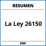 Resumen De La Ley 26150