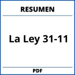 Resumen De La Ley 31-11