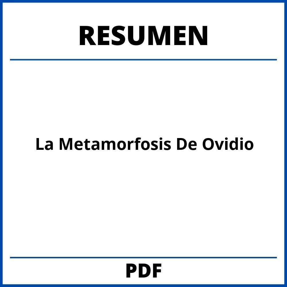 La Metamorfosis De Ovidio Resumen