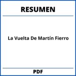 La Vuelta De Martín Fierro Resumen