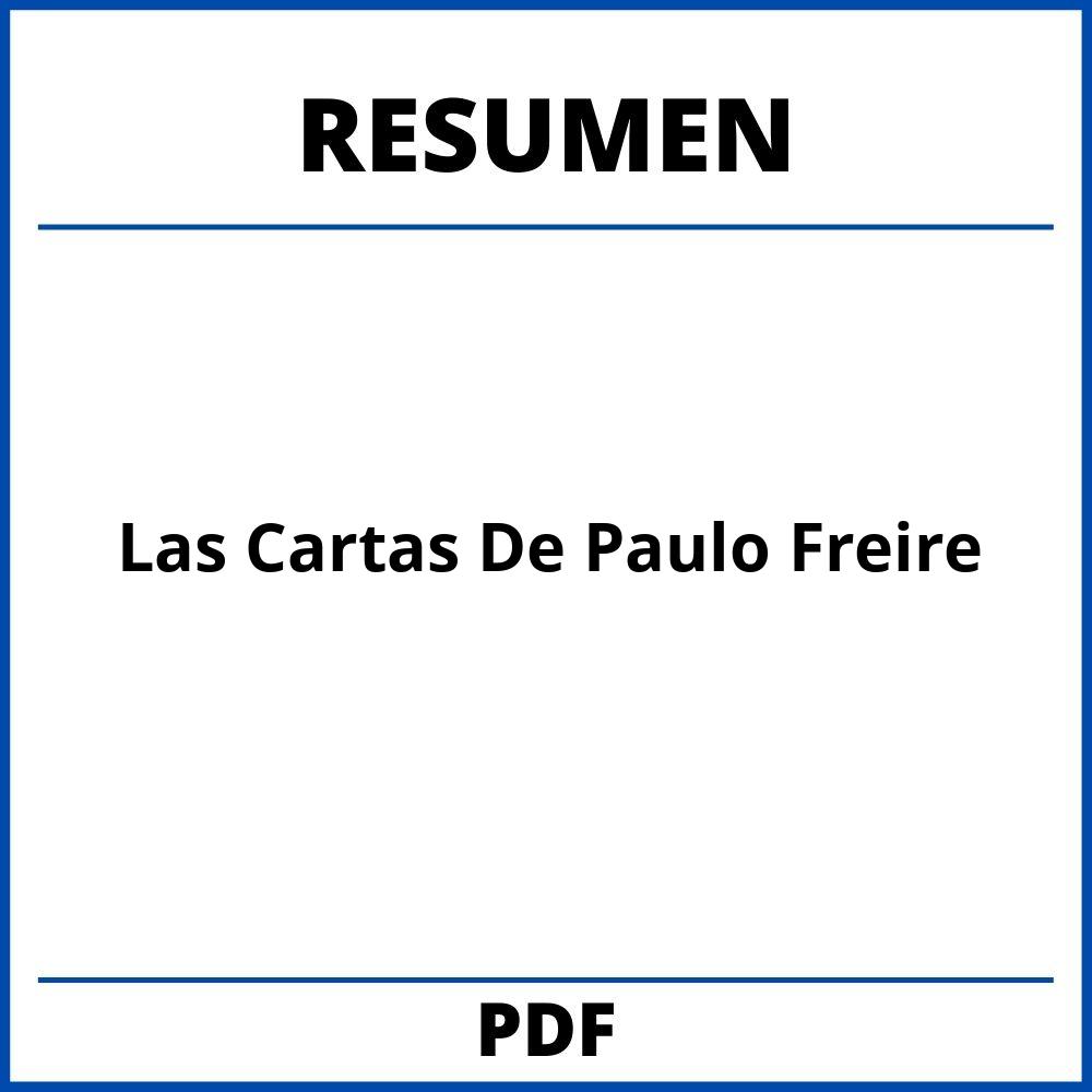 Resumen De Las Cartas De Paulo Freire