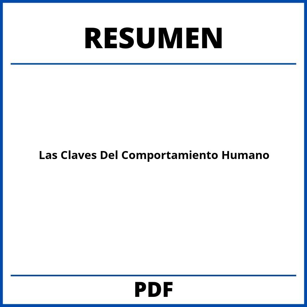 Las Claves Del Comportamiento Humano Resumen