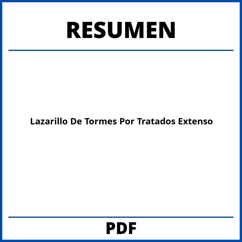 Resumen Lazarillo De Tormes Por Tratados Extenso