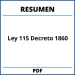 Ley 115 Decreto 1860 Resumen