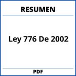 Ley 776 De 2002 Resumen