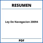 Ley De Navegacion 20094 Resumen