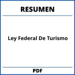 Ley Federal De Turismo Resumen