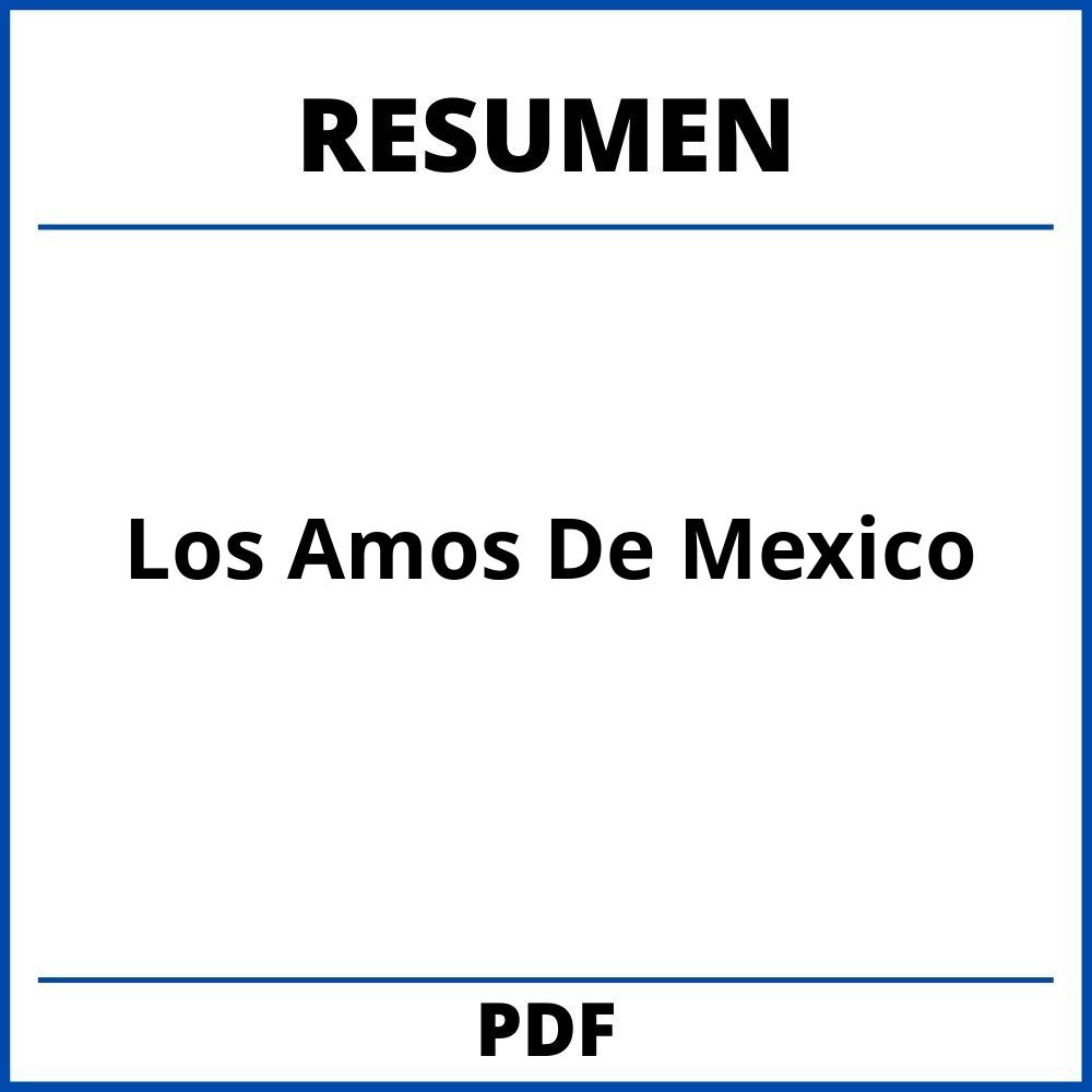 Los Amos De Mexico Resumen