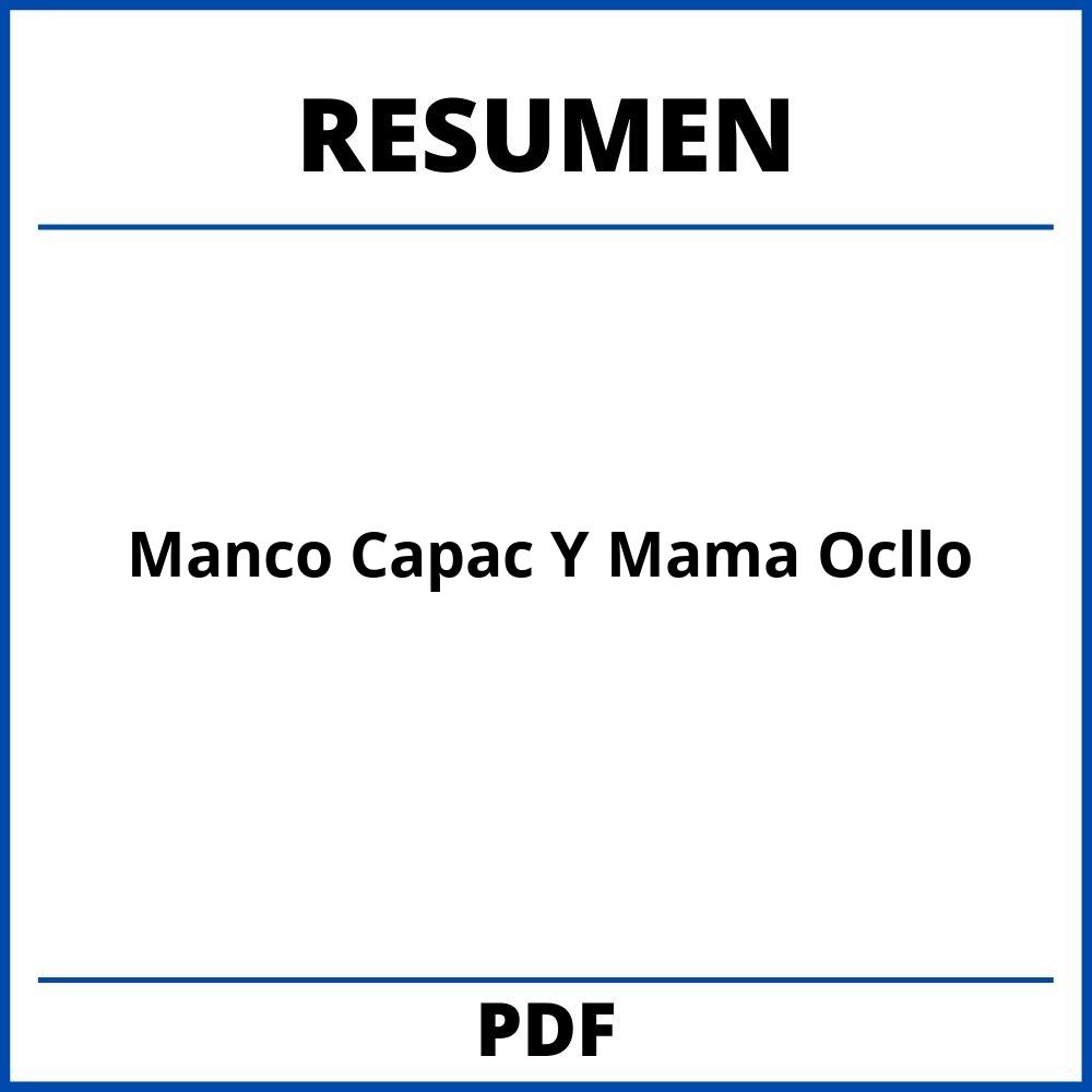 Manco Capac Y Mama Ocllo Resumen