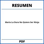 Maria La Dura No Quiero Ser Ninja Resumen