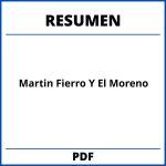 Martin Fierro Y El Moreno Resumen