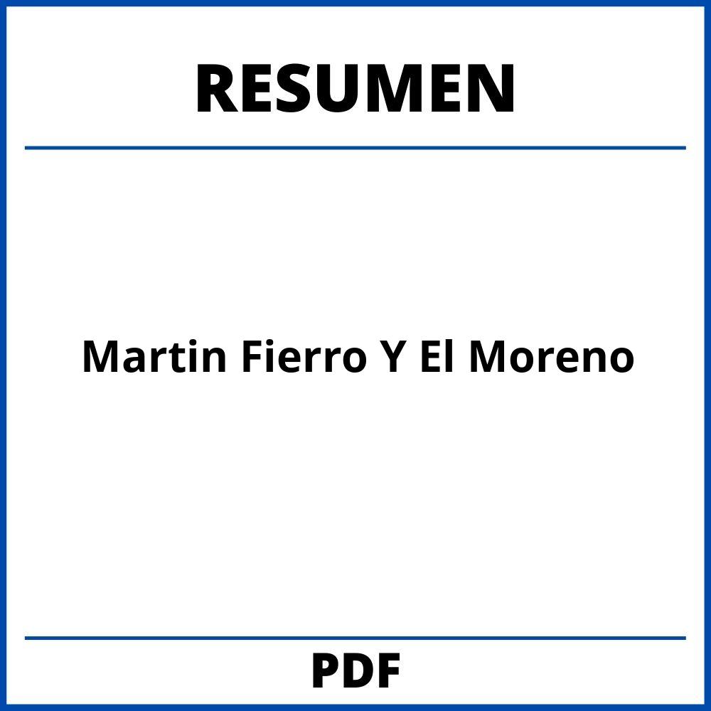 Martin Fierro Y El Moreno Resumen