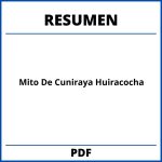 Mito De Cuniraya Huiracocha Resumen