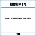 Modelo Agroexportador 1880 A 1930 Resumen