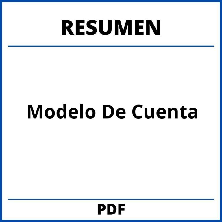 Modelo De Resumen Curricular Actualizado - Pdf Modelo De Cuenta 768x768 