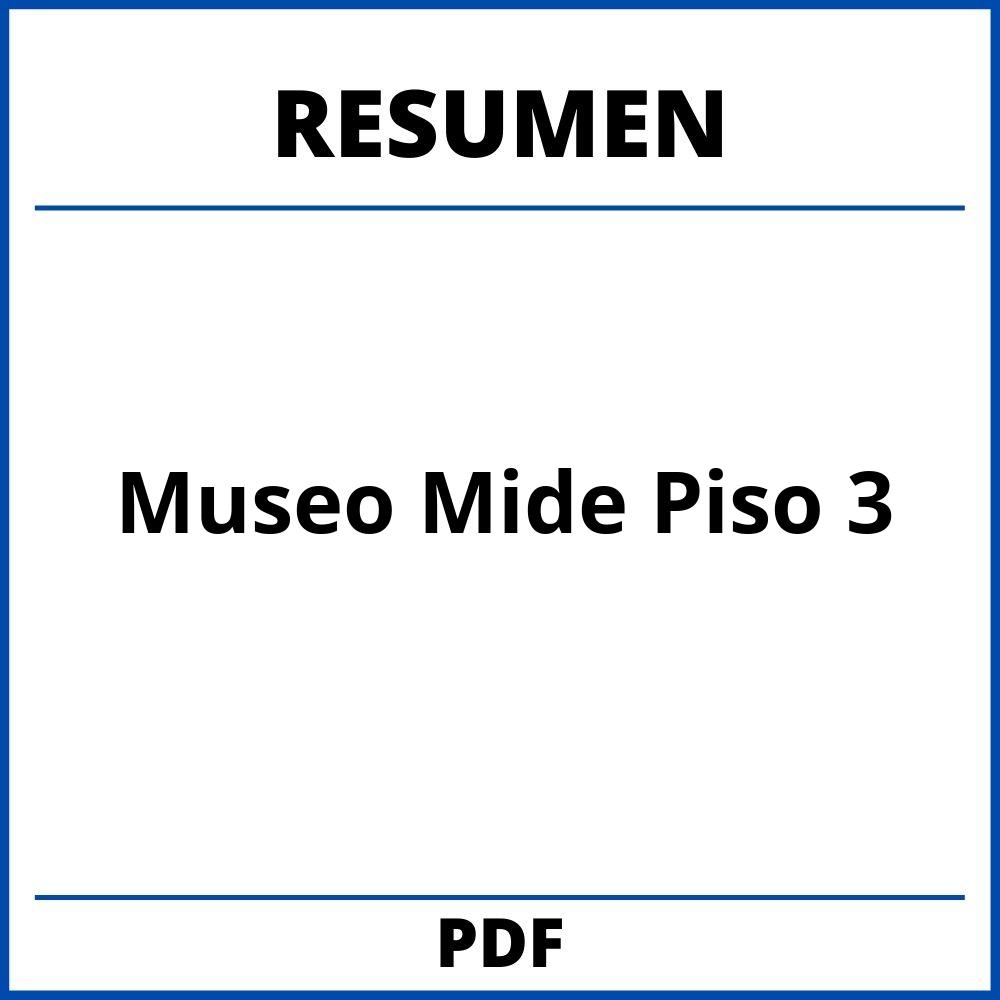 Museo Mide Piso 3 Resumen