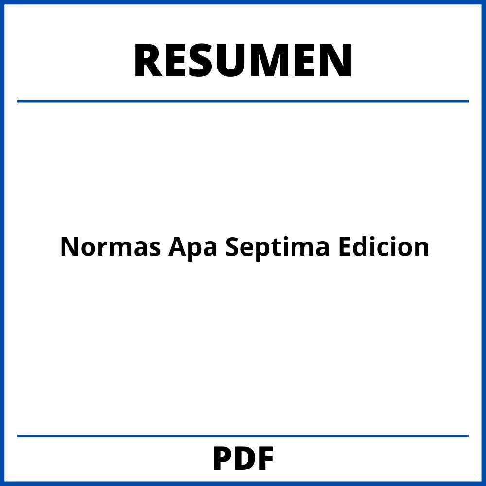 Normas Apa Septima Edicion Resumen